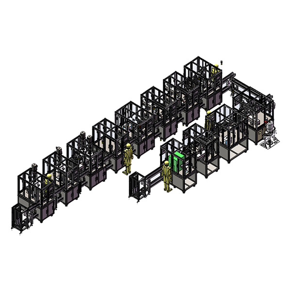 Ligne d’assemblage de pompes à eau sans balais